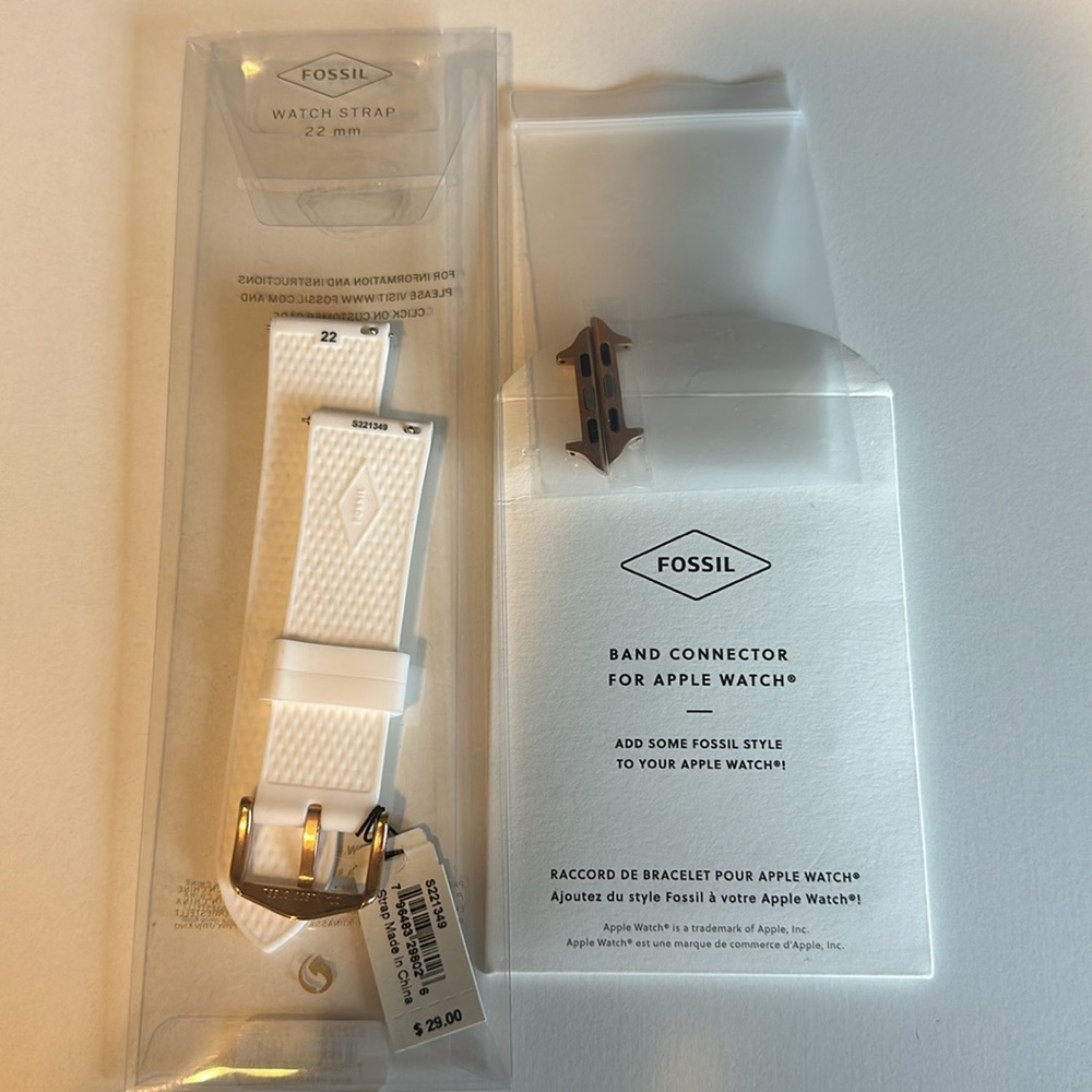 Fossil watch strap and band connector